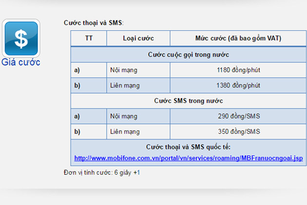 Gói cước Mobicard