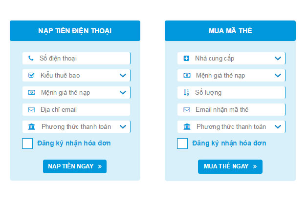 Nạp tiền điện thoại với ipay